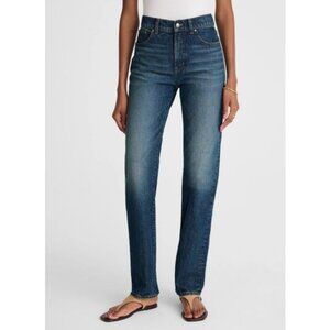 Madewell The Tall Longline Straight Jeans Greendale Wash Size 32 NWT NW485